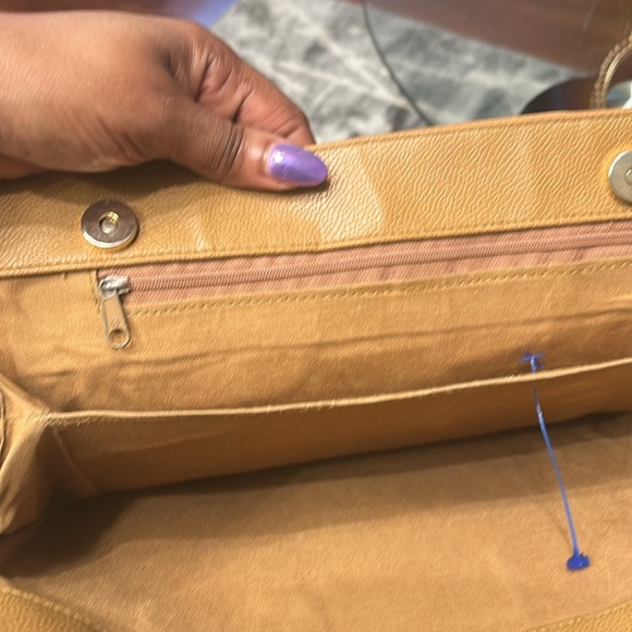 Elegant Tan Leather Tote Bag bundle & necklace @$35 - Picture 9 of 9